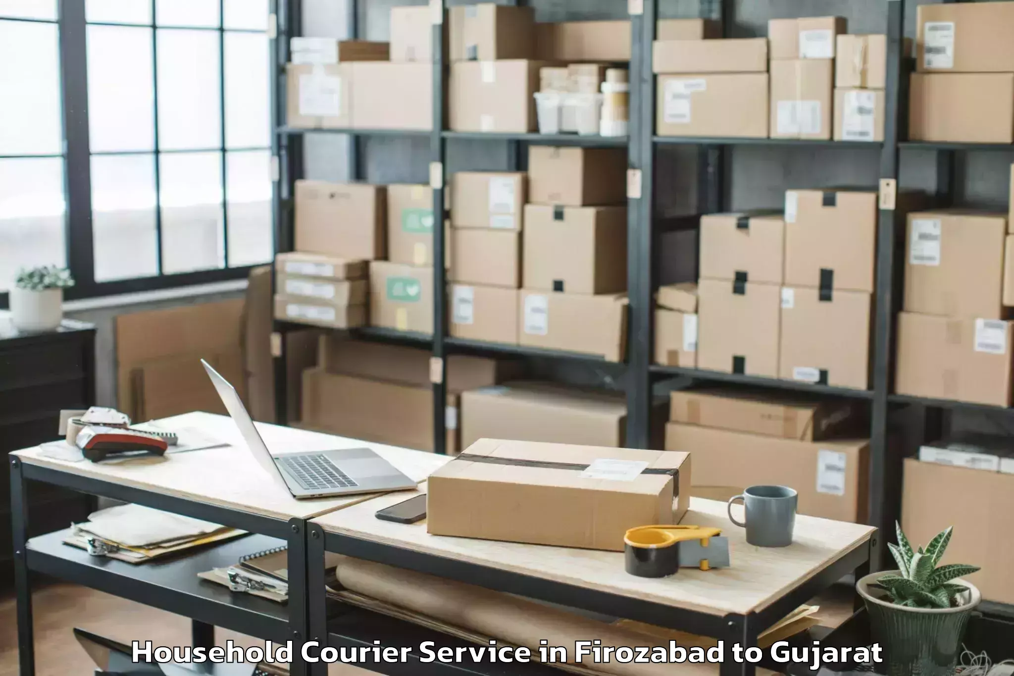 Firozabad to Udhana Household Courier Booking